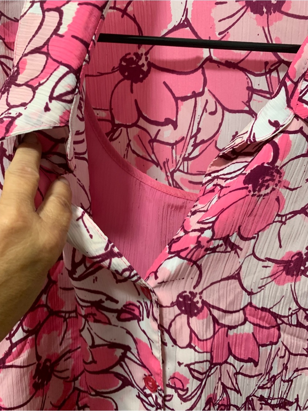 White Stag Pink Floral Print Blouse - Picture 5 of 5